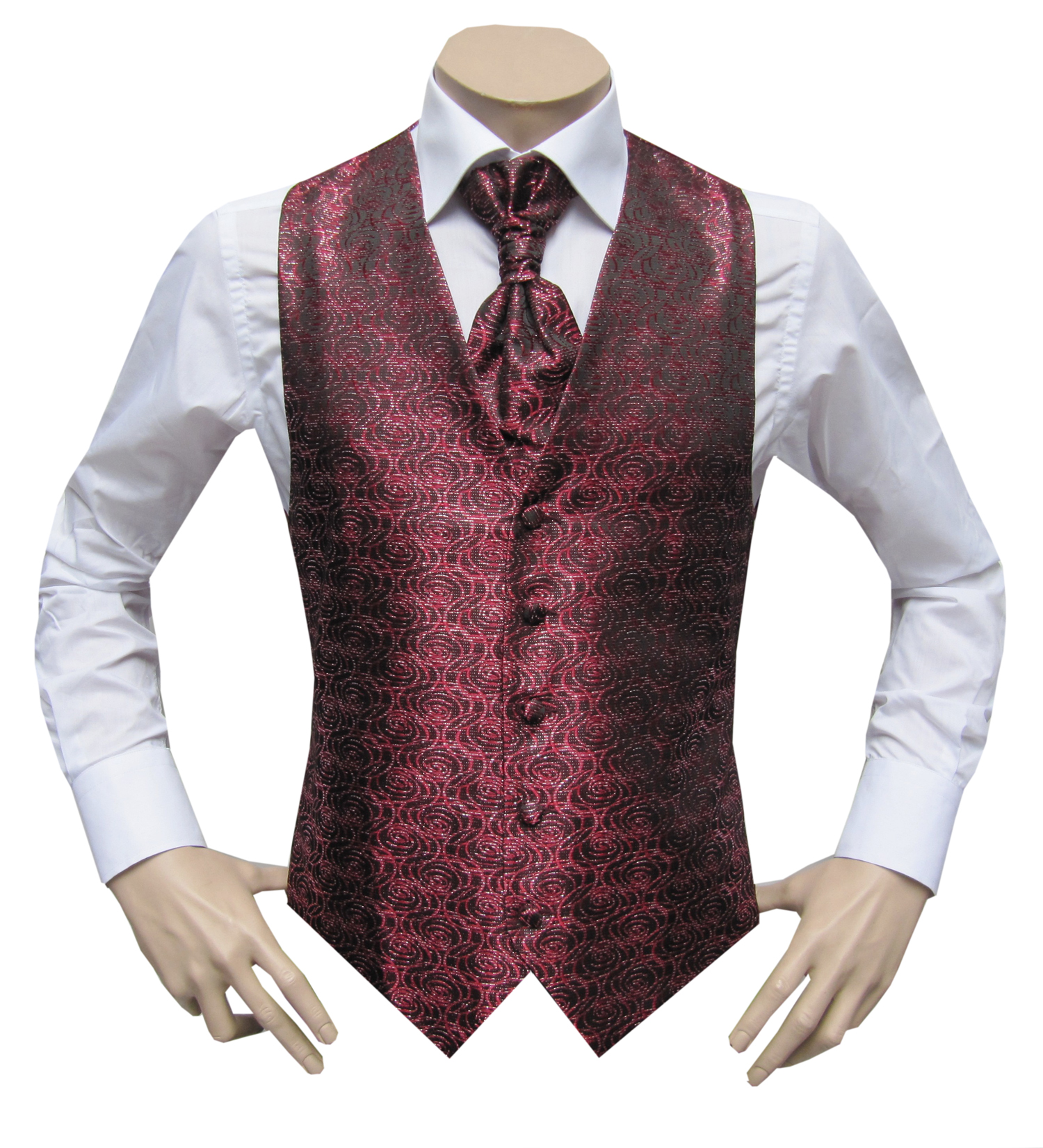 Men's Wedding Waistcoat 3teilig Gr.46 Burgundy eBay
